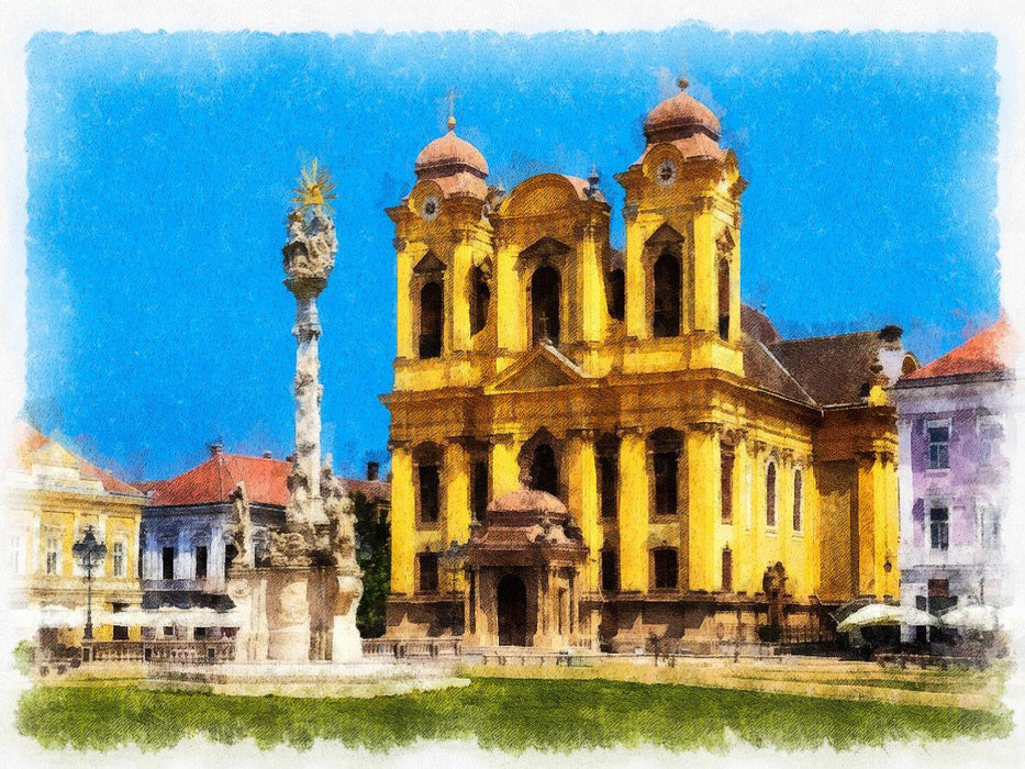 Dom von Timisoara (Sfântul Gheorghe), Rumänien 1736 bis 1763 - CALVENDO Foto-Puzzle'