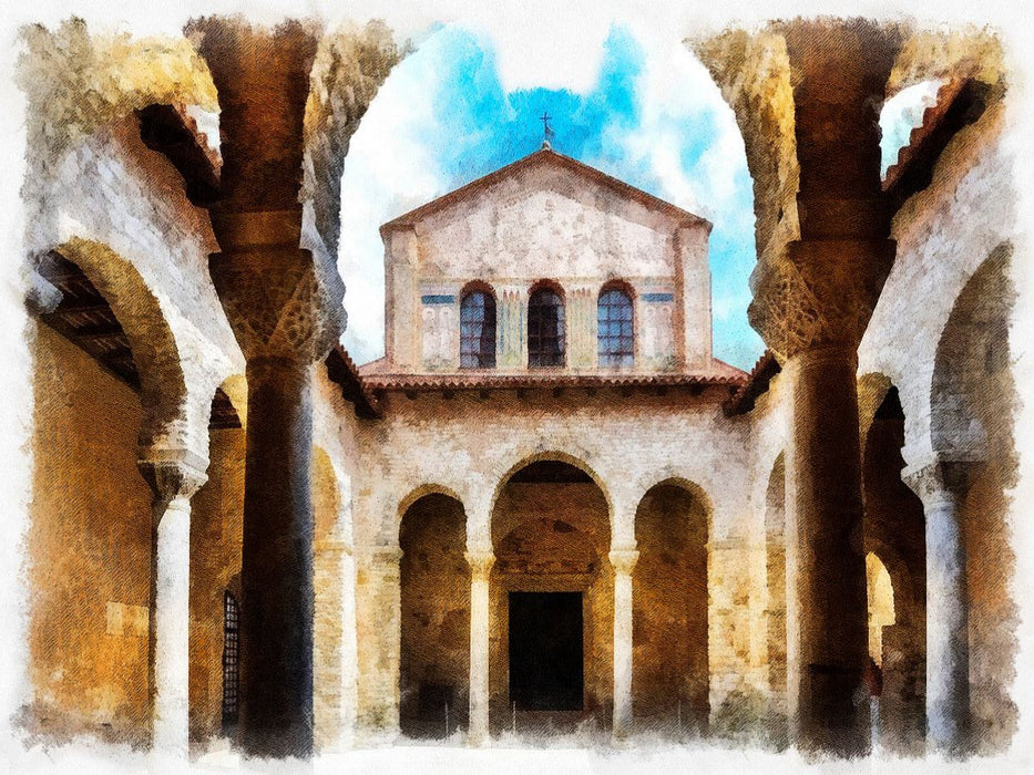 Euphrasius-Basilika, Porec, Kroatien 5. Jh. - CALVENDO Foto-Puzzle'