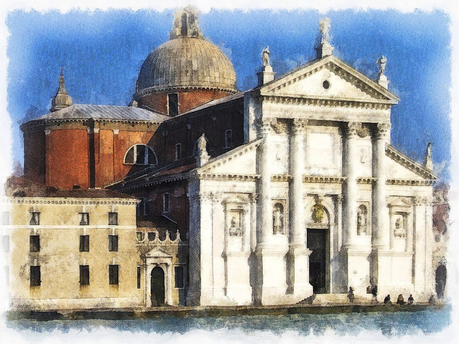 San Giorgio Maggiore, Venedig, Italien 1565 bis 1610 - CALVENDO Foto-Puzzle'
