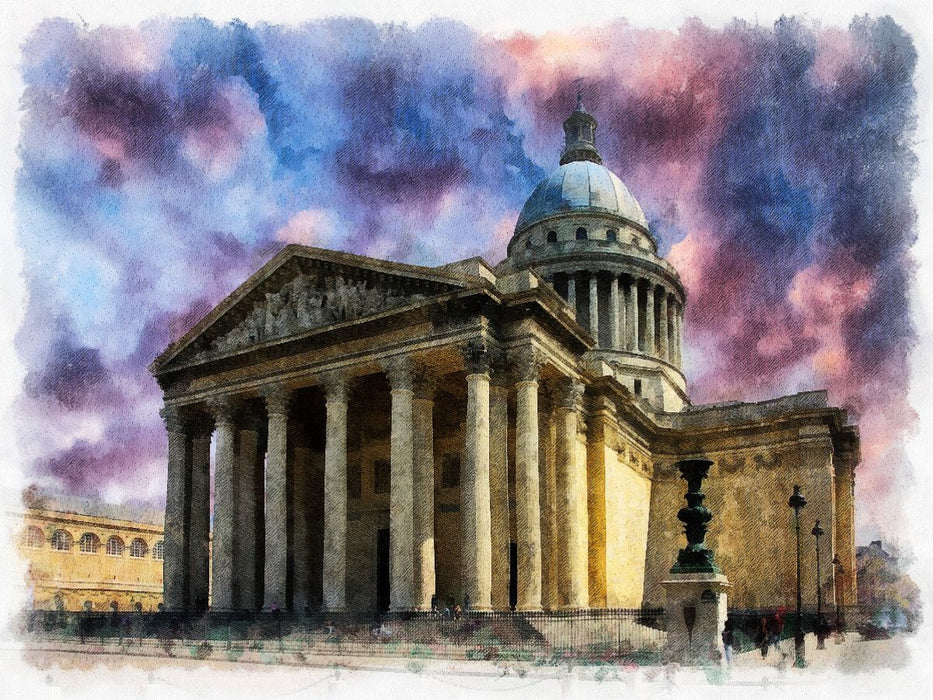 Pantheon (ursprüngl. Sainte-Geneviève), Paris, Frankreich 1764 bis 1790 - CALVENDO Foto-Puzzle'