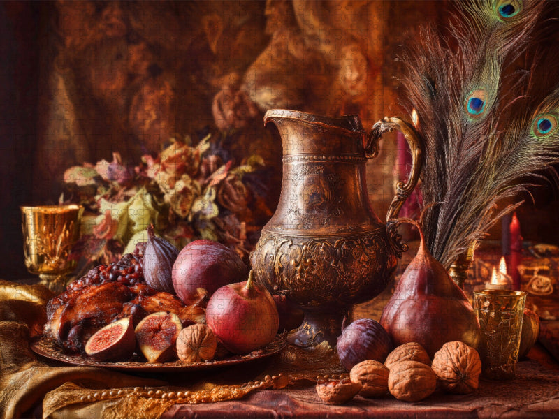 Ein gedeckter Tisch, ein Herz voller Fülle - CALVENDO Foto-Puzzle'