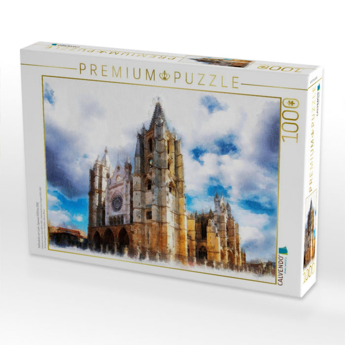 Kathedrale von León, Spanien 1255 bis 1302 - CALVENDO Foto-Puzzle'