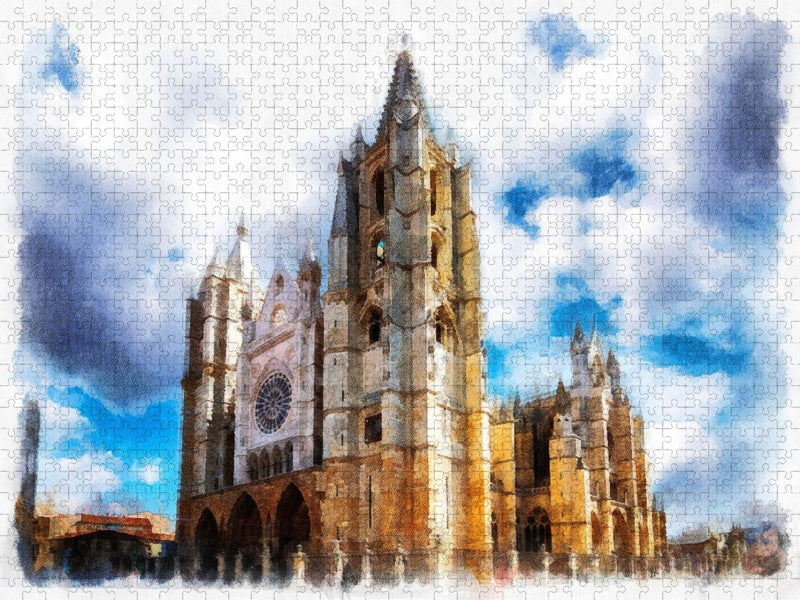 Kathedrale von León, Spanien 1255 bis 1302 - CALVENDO Foto-Puzzle'