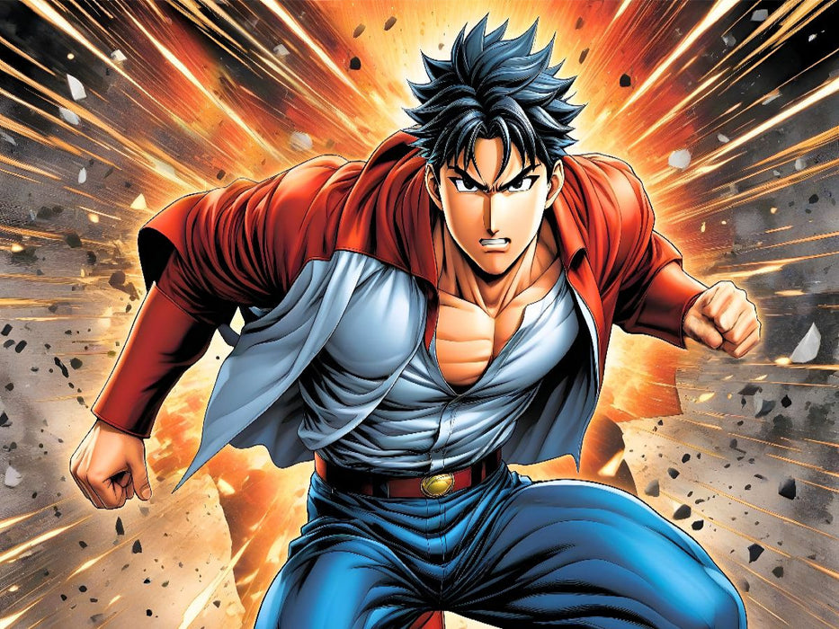 Manga Superheld Riku Arashino - Der Sturmwanderer - CALVENDO Foto-Puzzle'