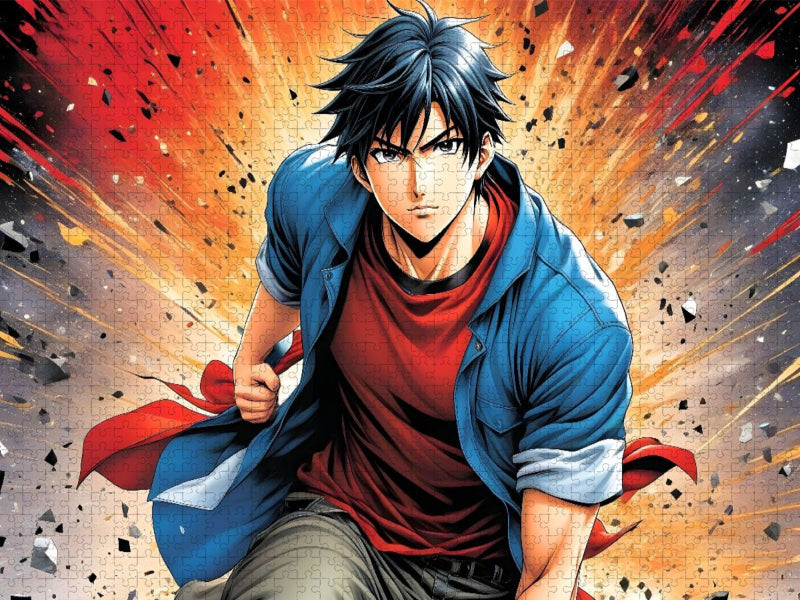 Manga Superheld Daichi Rindou - Der Fels in der Brandung - CALVENDO Foto-Puzzle'