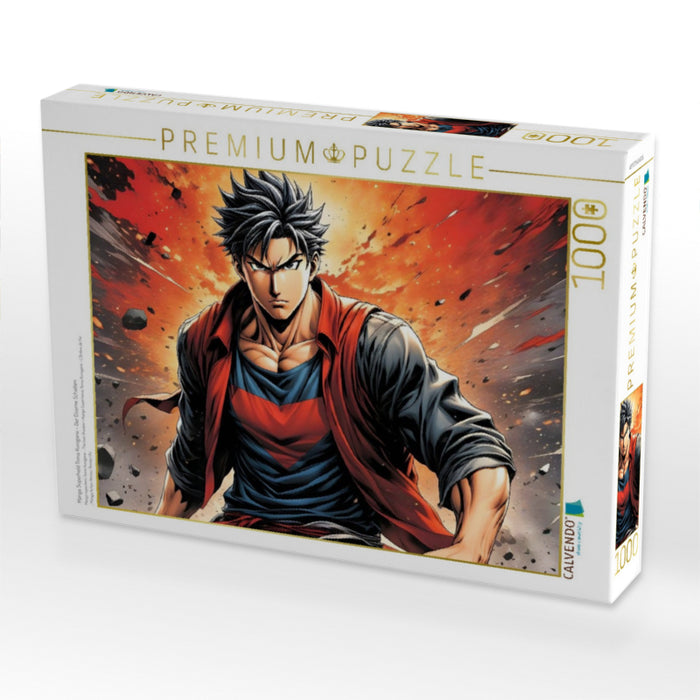 Manga Superheld Toma Kurogane - Der Eiserne Schatten - CALVENDO Foto-Puzzle'