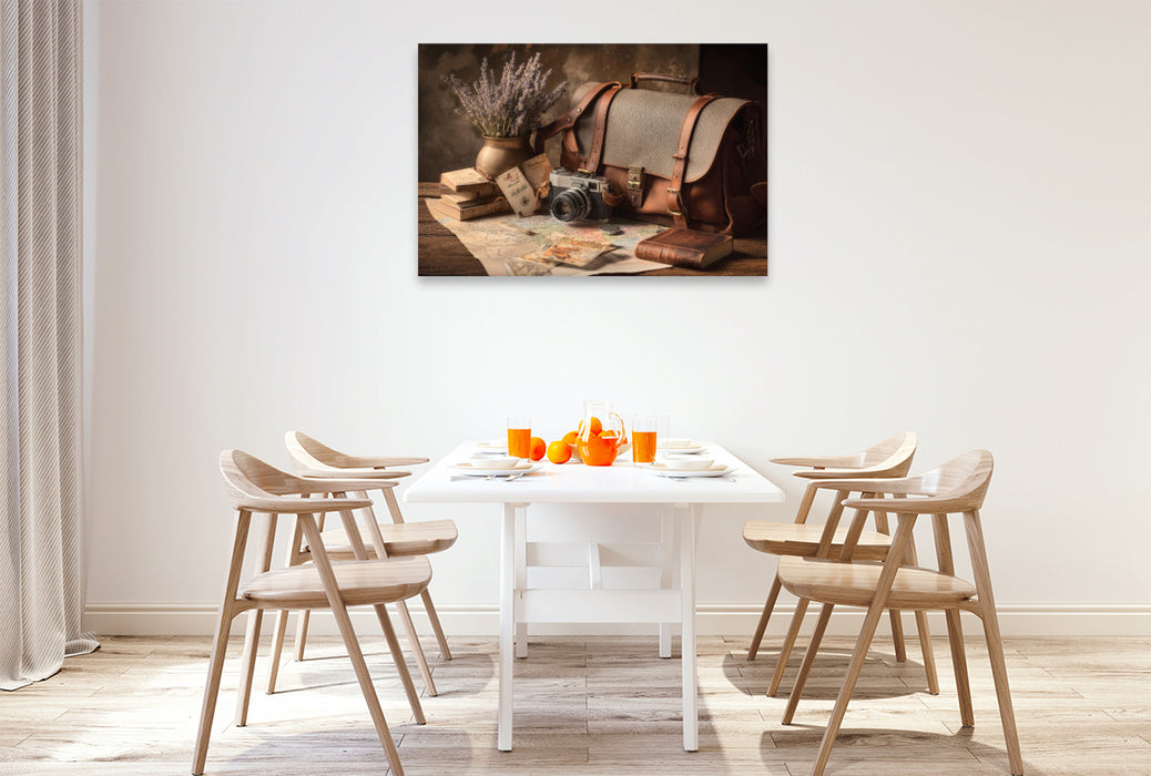 Premium Textil-Leinwand Vergangenheit atmet hier, leise und warm