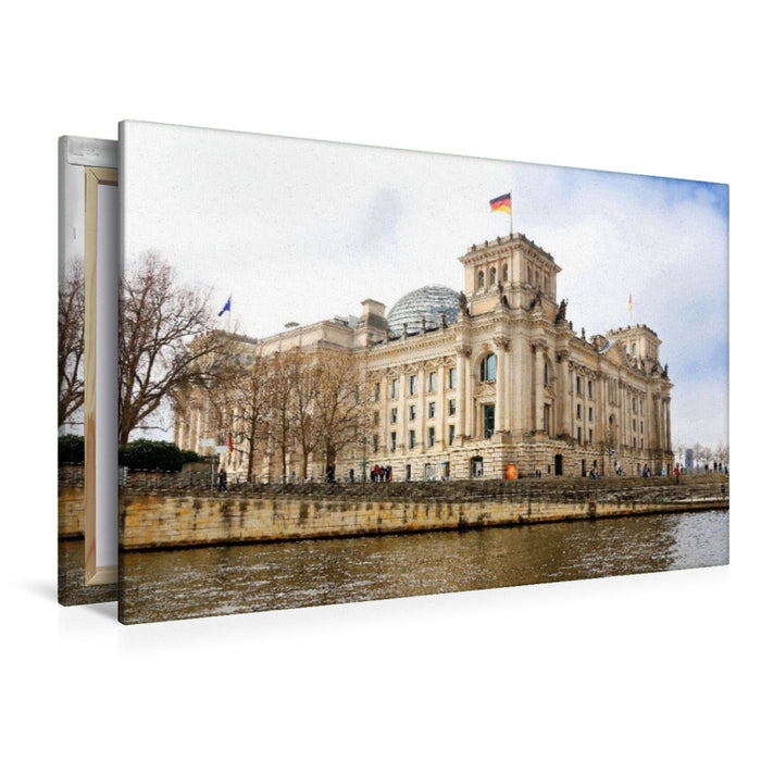Premium Textil-Leinwand Reichstag, Berlin