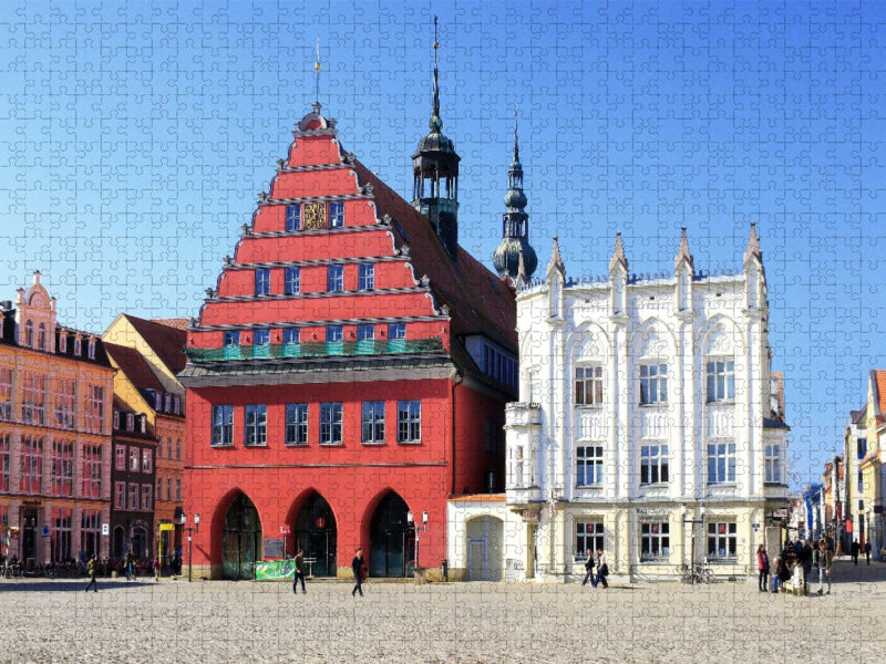 Hansestadt Greifswald in Mecklenburg-Vorpommern - CALVENDO Foto-Puzzle'