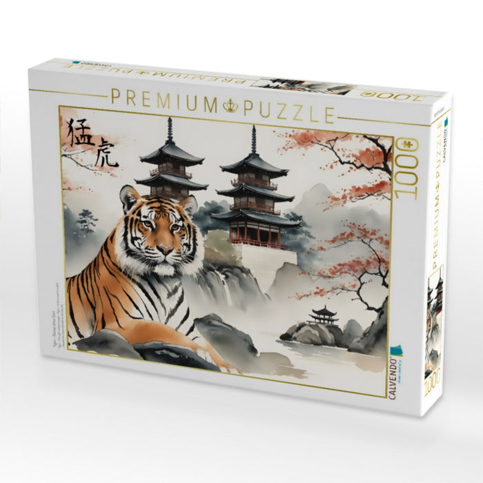 Tiger - Stärke ohne Zorn - CALVENDO Foto-Puzzle'