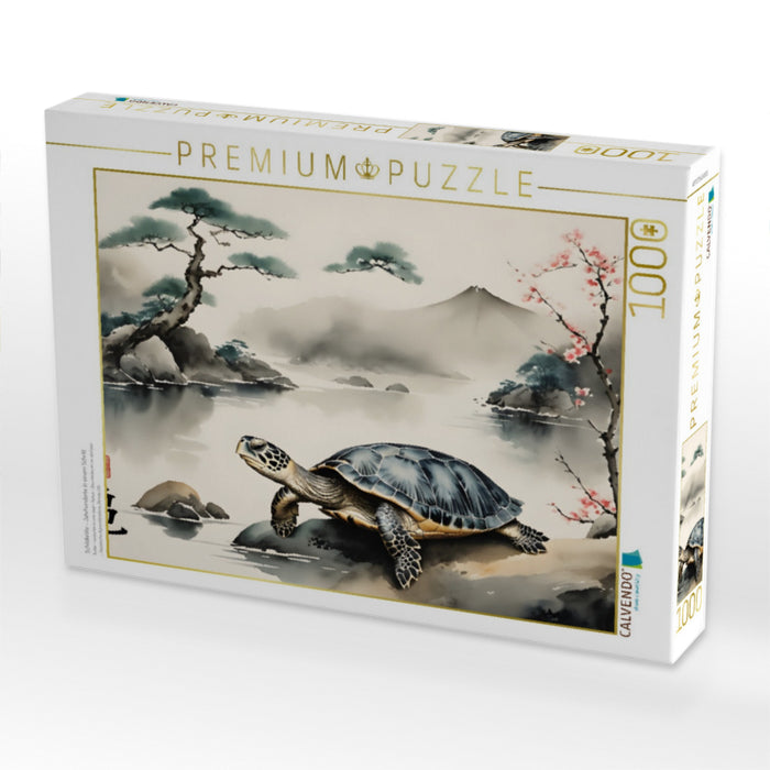 Schildkröte - Jahrhunderte in einem Schritt - CALVENDO Foto-Puzzle'