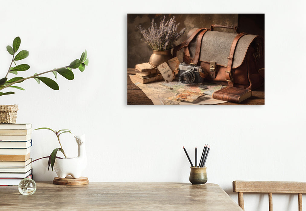 Premium Textil-Leinwand Vergangenheit atmet hier, leise und warm