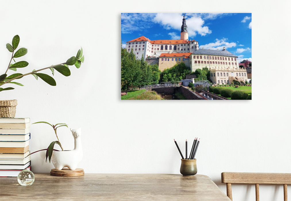 Premium Textil-Leinwand Schloss Weesenstein in Sachsen