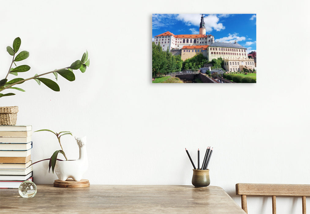 Premium Textil-Leinwand Schloss Weesenstein in Sachsen