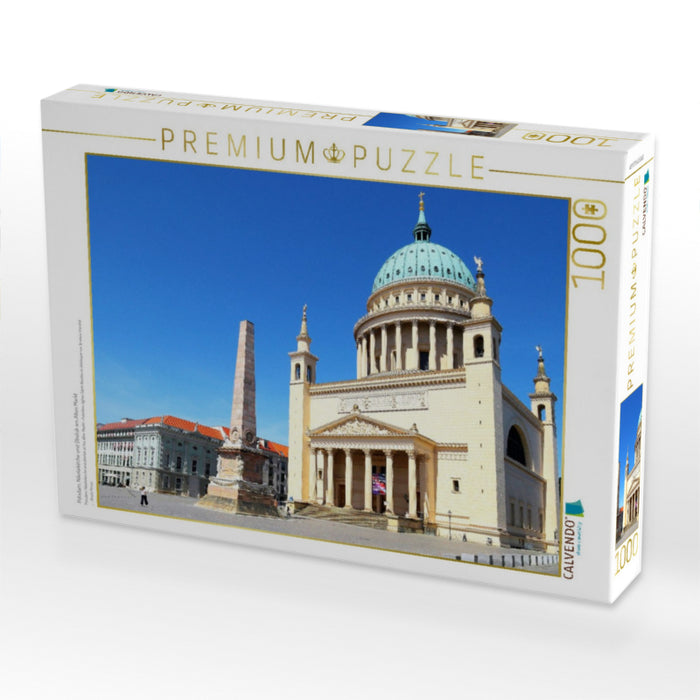 Potsdam, Nikolaikirche und Obelisk am Alten Markt - CALVENDO Foto-Puzzle'