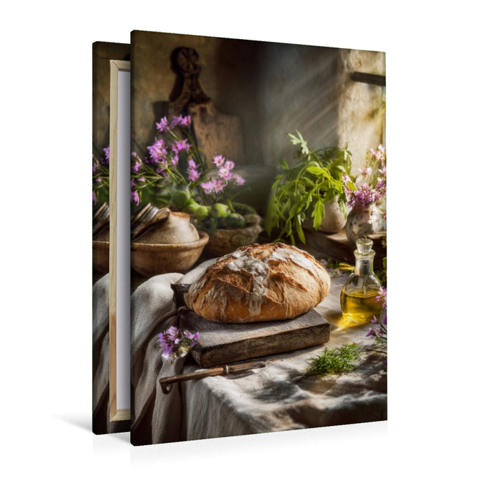 Premium Textil-Leinwand Zwischen Holz und Krume wohnt Geborgenheit