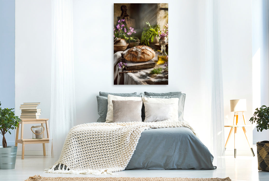 Premium Textil-Leinwand Zwischen Holz und Krume wohnt Geborgenheit