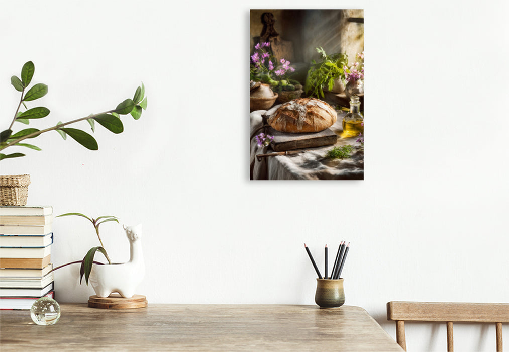 Premium Textil-Leinwand Zwischen Holz und Krume wohnt Geborgenheit