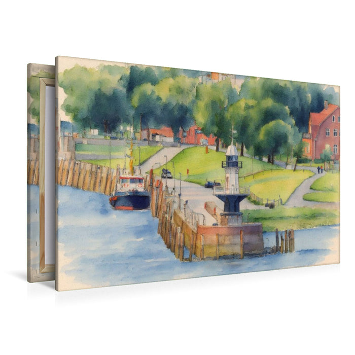 Premium Textil-Leinwand Brunsbüttel Mole 1