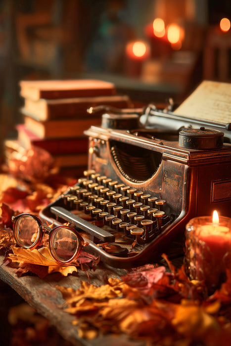 Premium Textil-Leinwand Flackerndes Licht, raschelnde Seiten und die Magie des Verborgenen