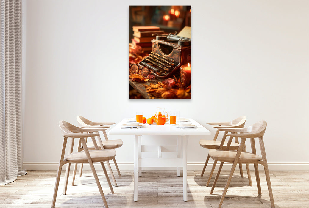 Premium Textil-Leinwand Flackerndes Licht, raschelnde Seiten und die Magie des Verborgenen