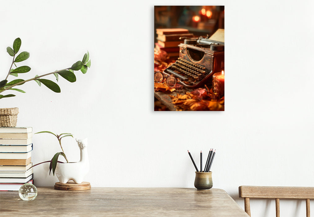 Premium Textil-Leinwand Flackerndes Licht, raschelnde Seiten und die Magie des Verborgenen