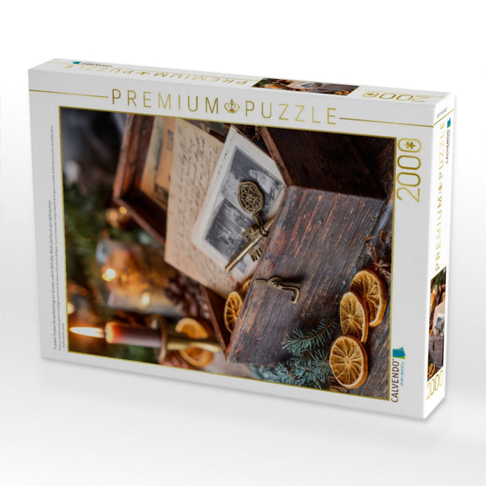 In jedem Funken Kerzenlicht liegt ein Wunder und im Duft alter Briefe ein Hauch von Weihnachten - CALVENDO Foto-Puzzle'