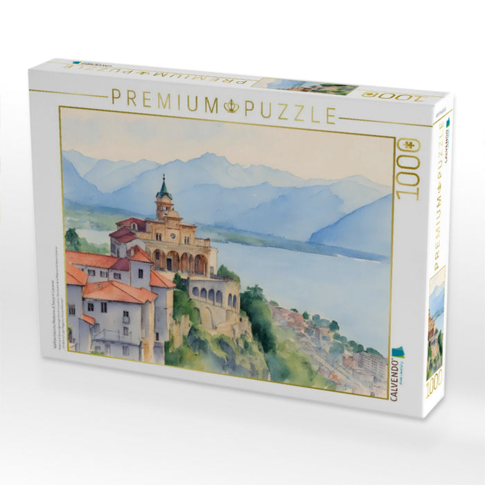 Wallfahrtskirche Madonna di Sasso in Locarno - CALVENDO Foto-Puzzle'