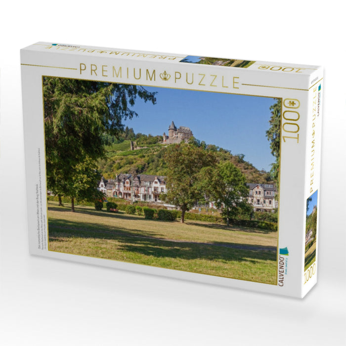 Das romantische Bacharach am Rhein mit der Burg Stahleck - CALVENDO Foto-Puzzle'