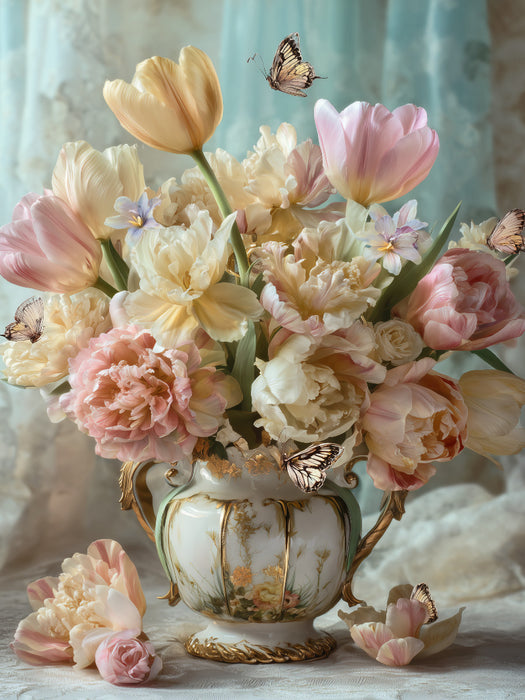 Renaissanceblüten, die flüstern wie vergessene Gedichte - CALVENDO Foto-Puzzle'