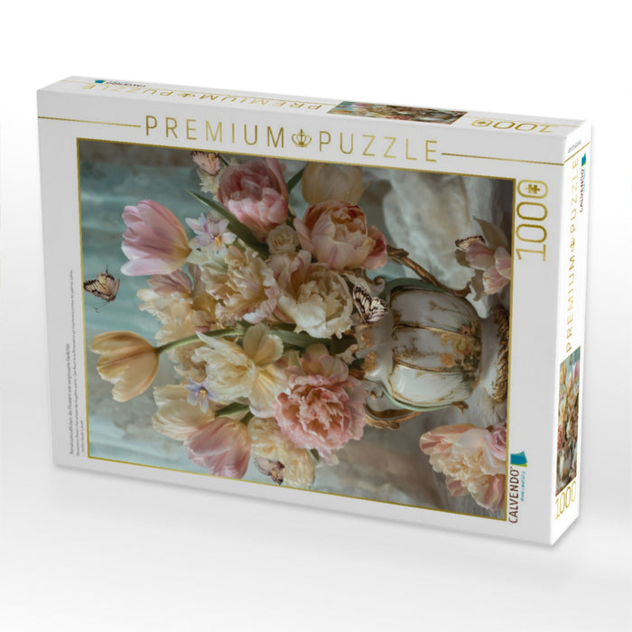 Renaissanceblüten, die flüstern wie vergessene Gedichte - CALVENDO Foto-Puzzle'