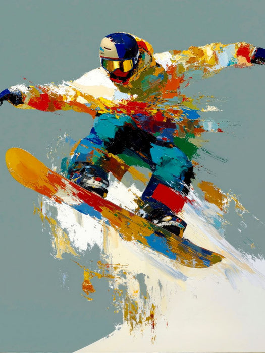 Snowboarden, wo Bewegung zur Kunst wird - CALVENDO Foto-Puzzle'
