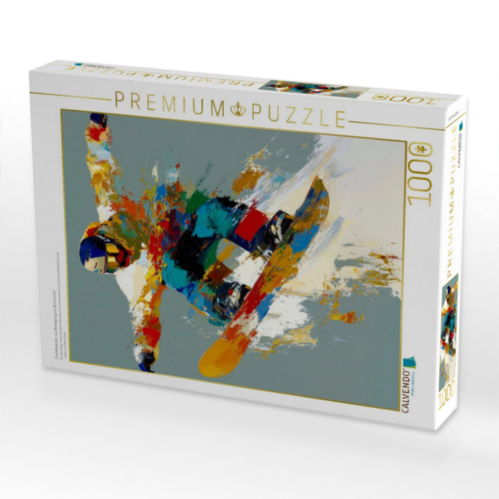 Snowboarden, wo Bewegung zur Kunst wird - CALVENDO Foto-Puzzle'