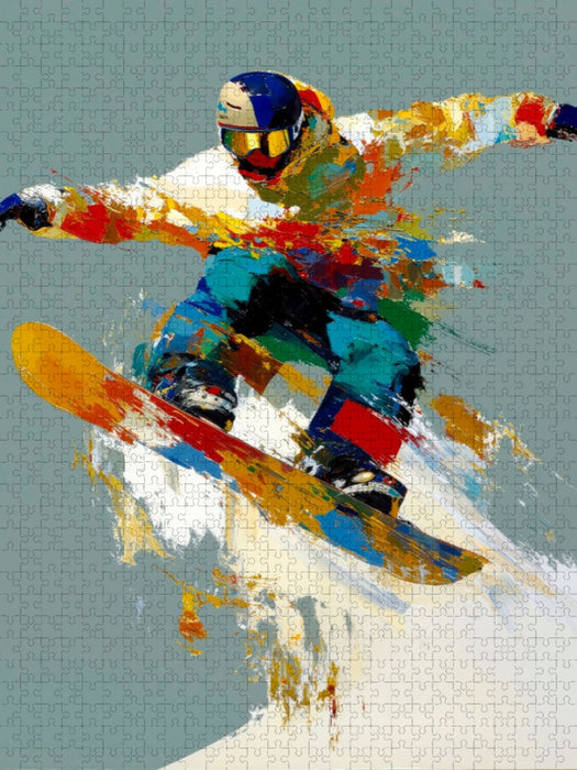 Snowboarden, wo Bewegung zur Kunst wird - CALVENDO Foto-Puzzle'