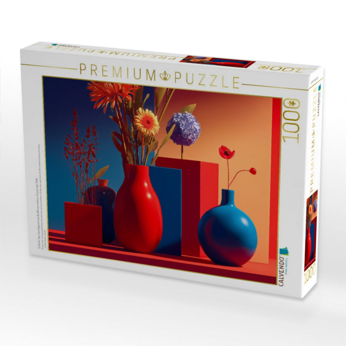 Schlicht, klar, beruhigend und die Blume wird zur Essenz der Stille - CALVENDO Foto-Puzzle'