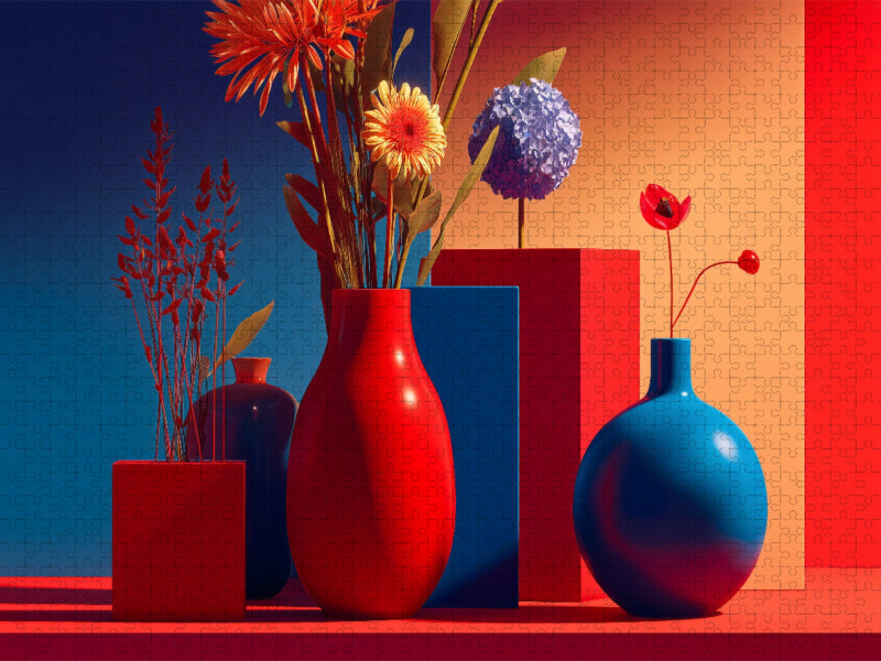 Schlicht, klar, beruhigend und die Blume wird zur Essenz der Stille - CALVENDO Foto-Puzzle'