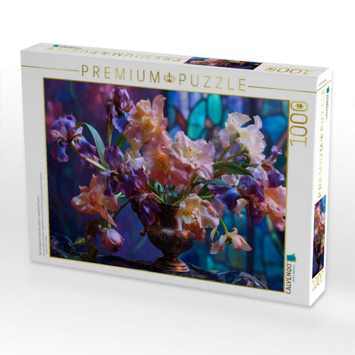 Wo Gold glitzert, tanzt das Leben in eleganten Formen - CALVENDO Foto-Puzzle'