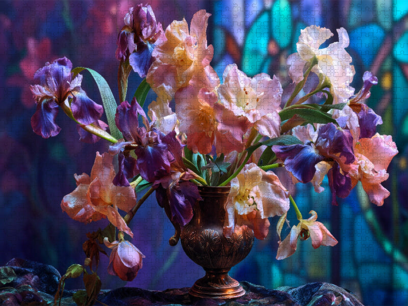 Wo Gold glitzert, tanzt das Leben in eleganten Formen - CALVENDO Foto-Puzzle'