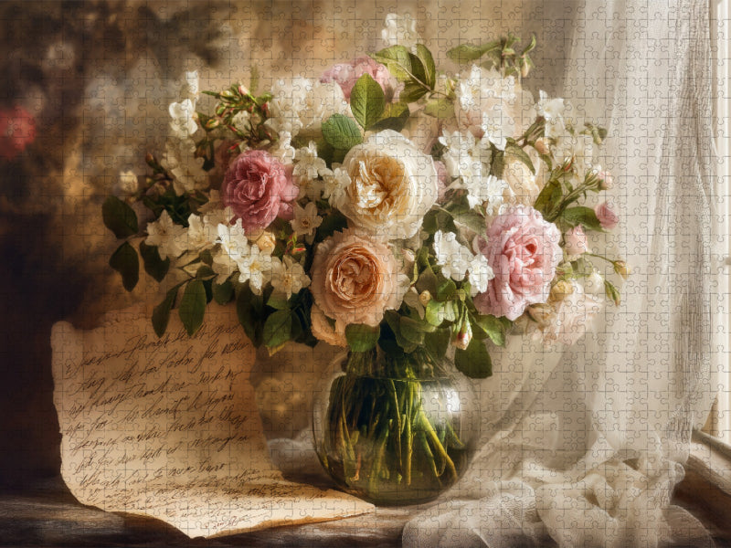 Sommerblüten und Silberglanz, ist ein Hauch von Ewigkeit - CALVENDO Foto-Puzzle'