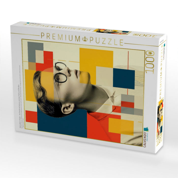 Rationalität im Raster – das Gesicht als Zentrum zwischen Fläche und Struktur - CALVENDO Foto-Puzzle'