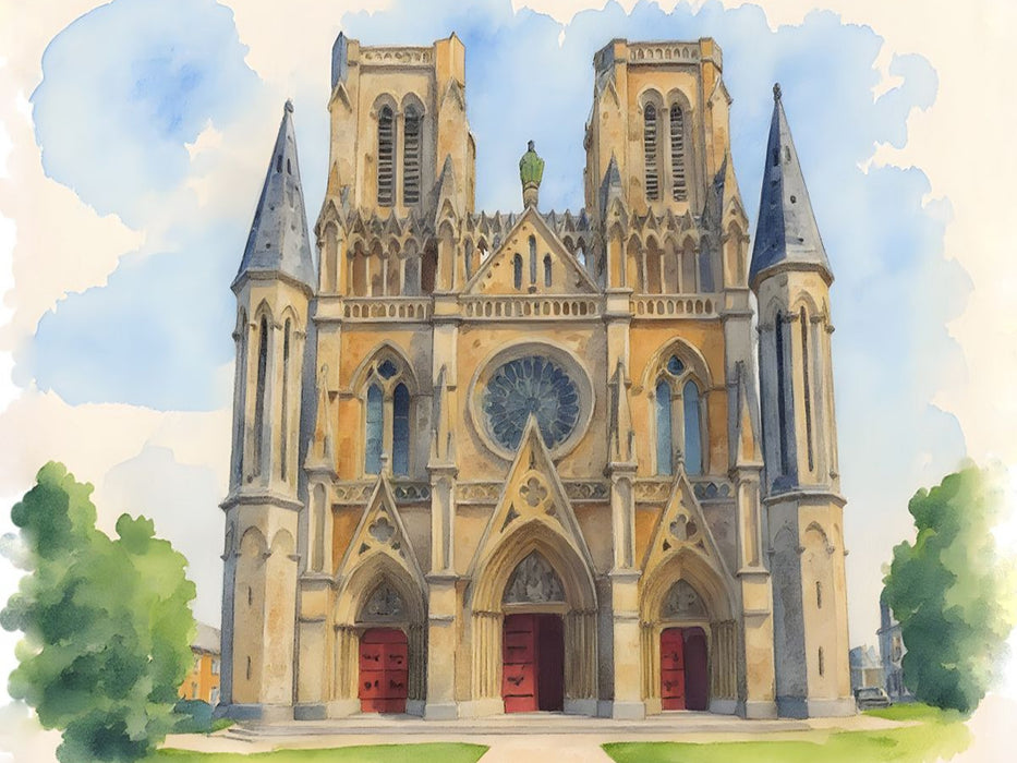 L'Èglise Notre Dame in Avraches - CALVENDO Foto-Puzzle'