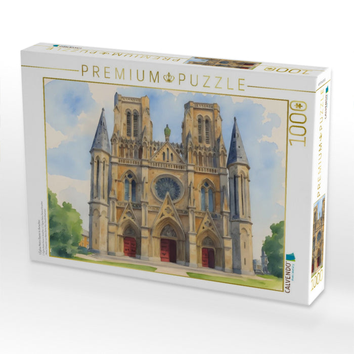 L'Èglise Notre Dame in Avraches - CALVENDO Foto-Puzzle'
