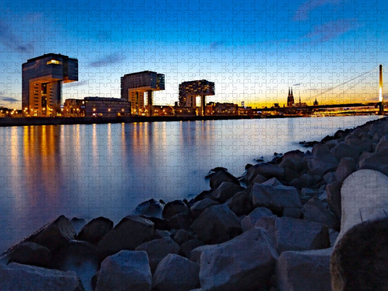 Die Kranhäuser in Köln am Rhein - CALVENDO Foto-Puzzle'