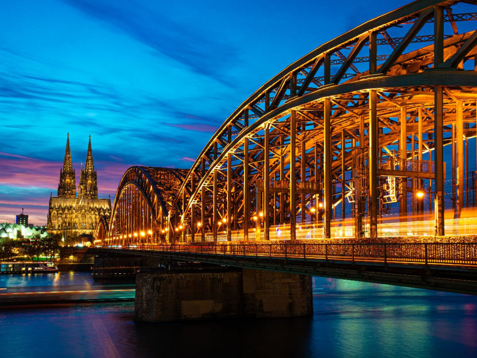 Die Hohenzollernbrücke über den Rhein - CALVENDO Foto-Puzzle'