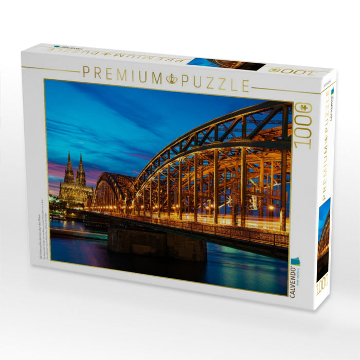 Die Hohenzollernbrücke über den Rhein - CALVENDO Foto-Puzzle'