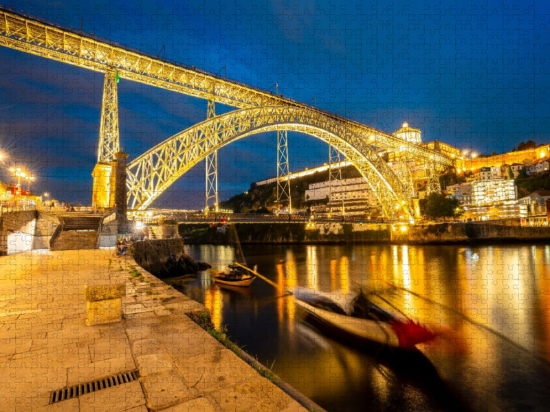 Brücke Ponte Dom Luís I in Porto, Portugal - CALVENDO Foto-Puzzle'