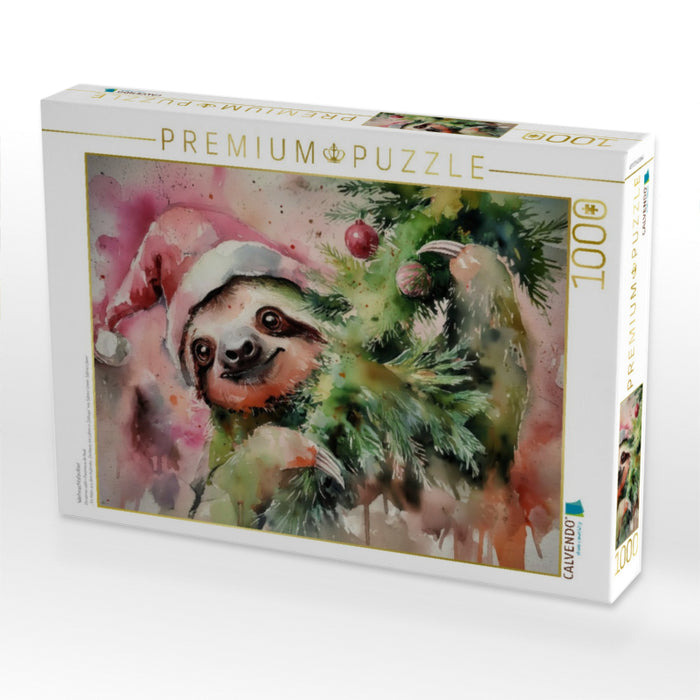 Weihnachtsfaultier - CALVENDO Foto-Puzzle'