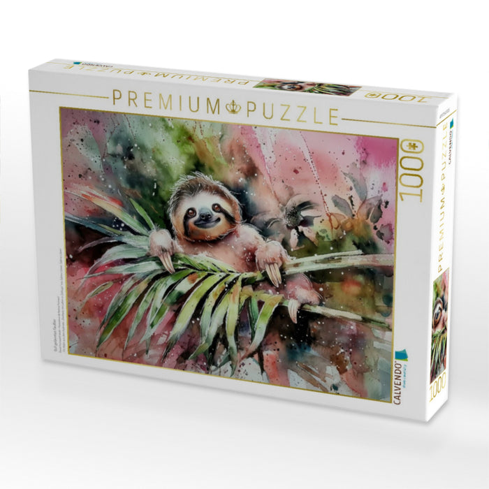 Gut gelauntes Faultier - CALVENDO Foto-Puzzle'