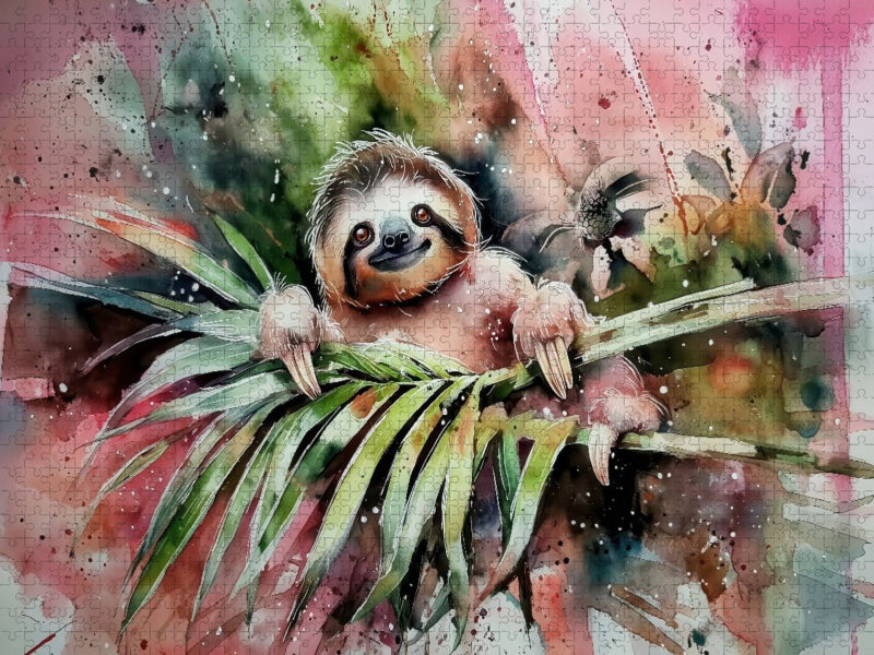 Gut gelauntes Faultier - CALVENDO Foto-Puzzle'