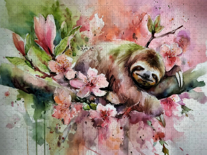 Müdes Faultier - CALVENDO Foto-Puzzle'